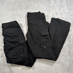 5.11 Tactical Cargo Pants Women 8 Black Ripstop Multi Pocket Utility Lot of 2